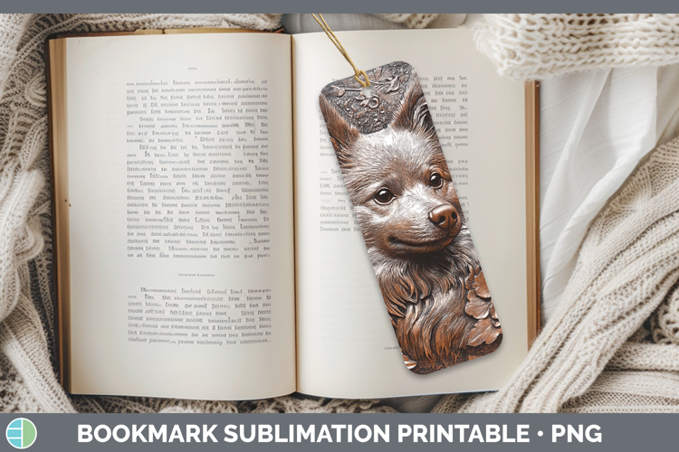 Dogs 04 Copper Relief American Eskie Bookmark Sublimation Pr