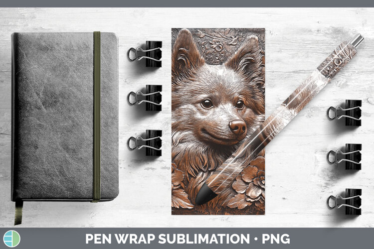 GorgeousDogs 04 Copper Relief Pen Wrap design.
