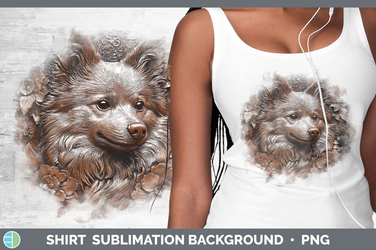Dogs 04 Copper Relief American Eskie Shirt Sublimation Subli