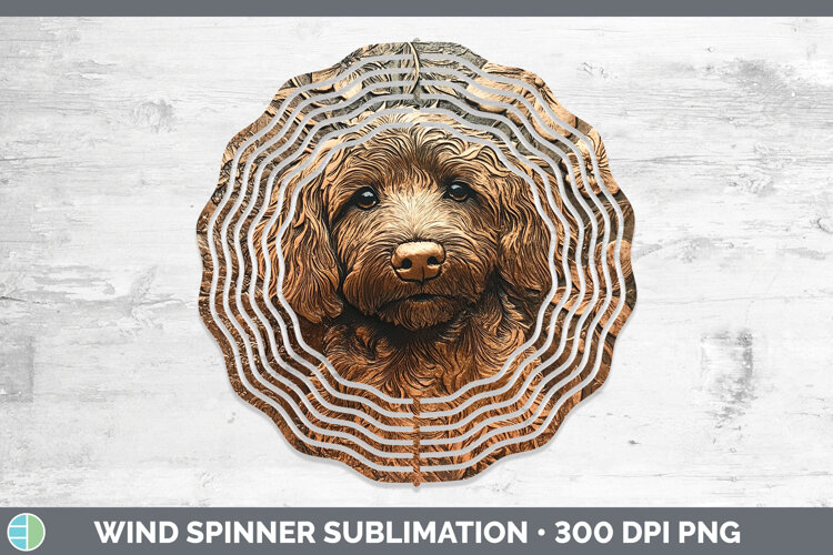 GorgeousDogs 04 Copper Relief Wind Spinner design.