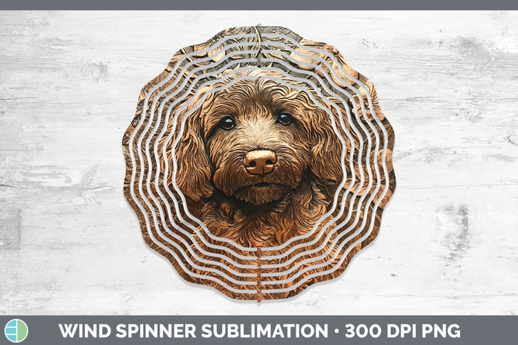 Dogs 04 Copper Relief Bernedoodle Wind Spinner Sublimation S