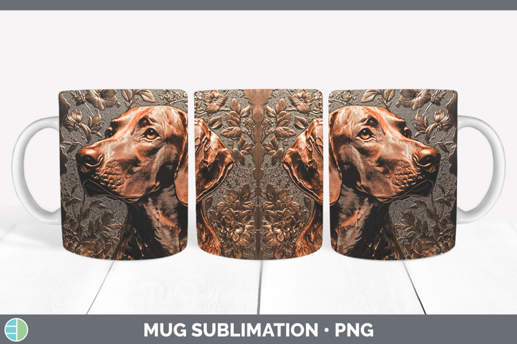 Dogs 04 Copper Relief English Coonhound Mug Wrap Sublimation