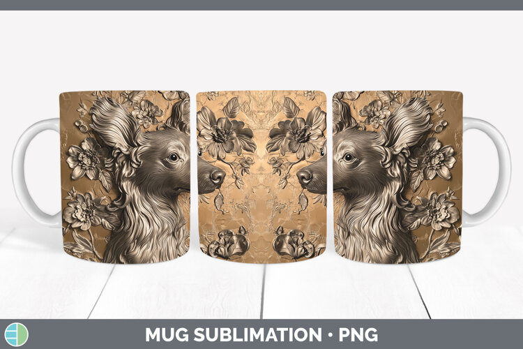 GorgeousDogs 04 Copper Relief Mug Wrap design.
