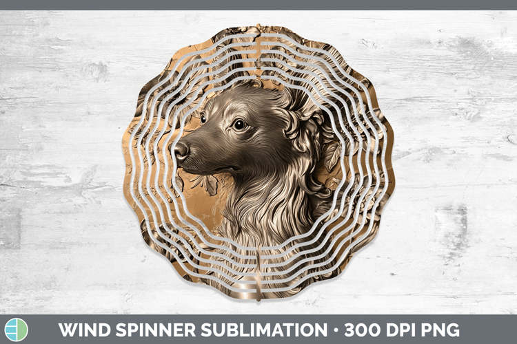 Dogs 04 Copper Relief Hairless Chinese Crested Wind Spinner