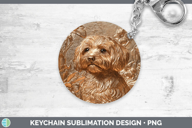 GorgeousDogs 04 Copper Relief Keychain design.