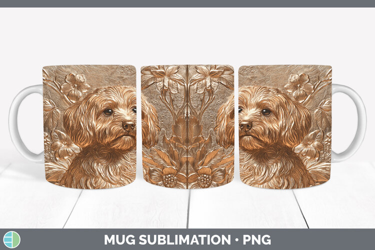 GorgeousDogs 04 Copper Relief Mug Wrap design.