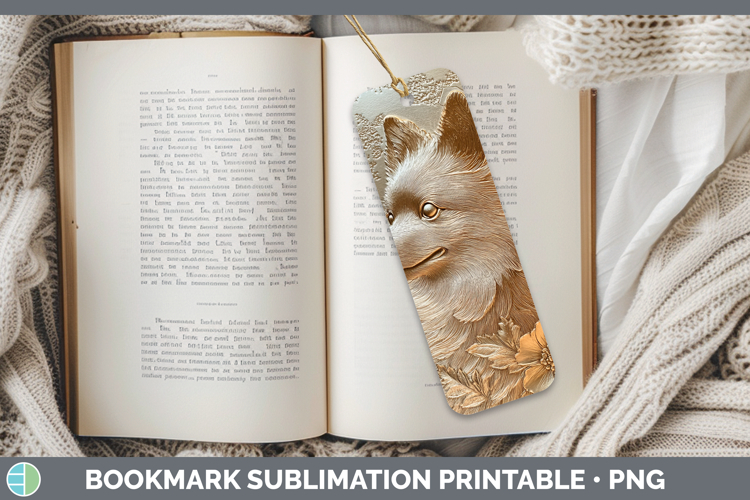 Dogs 04 Copper Relief Japanese Spitz Bookmark Sublimation Pr