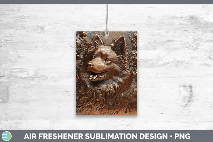 Dogs 04 Copper Relief Keeshond Air Freshener Sublimation Car