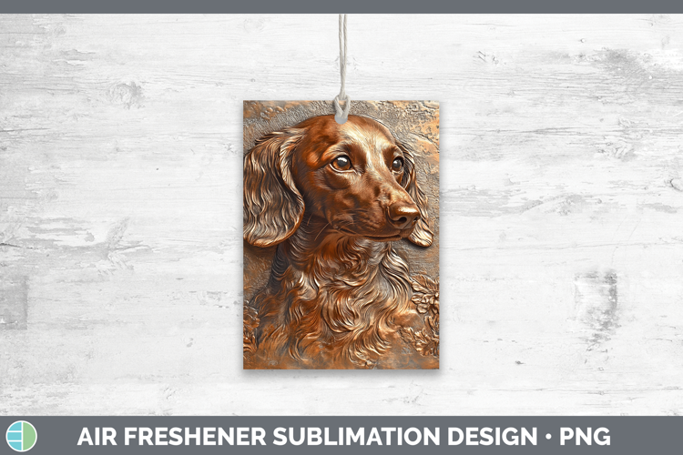 Dogs 04 Copper Relief Long-haired Dachshund Air Freshener Su