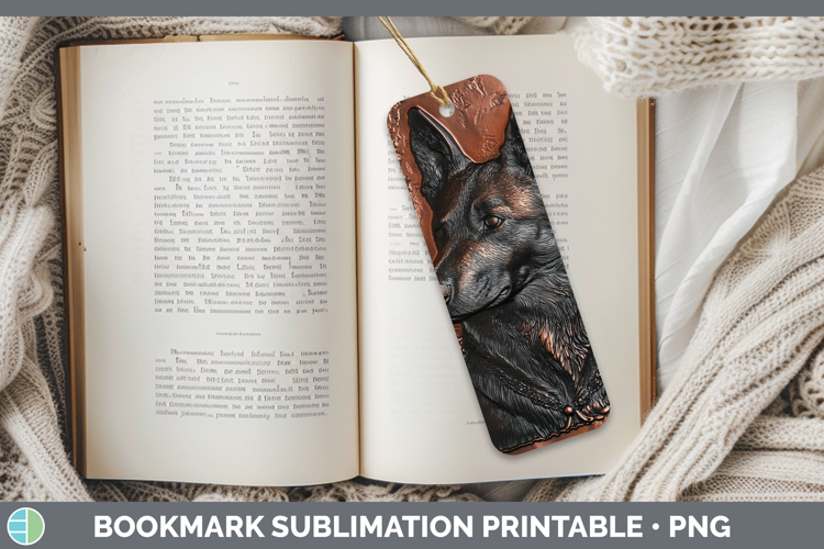 Dogs 04 Copper Relief Norwegian Elkhound Bookmark Sublimatio