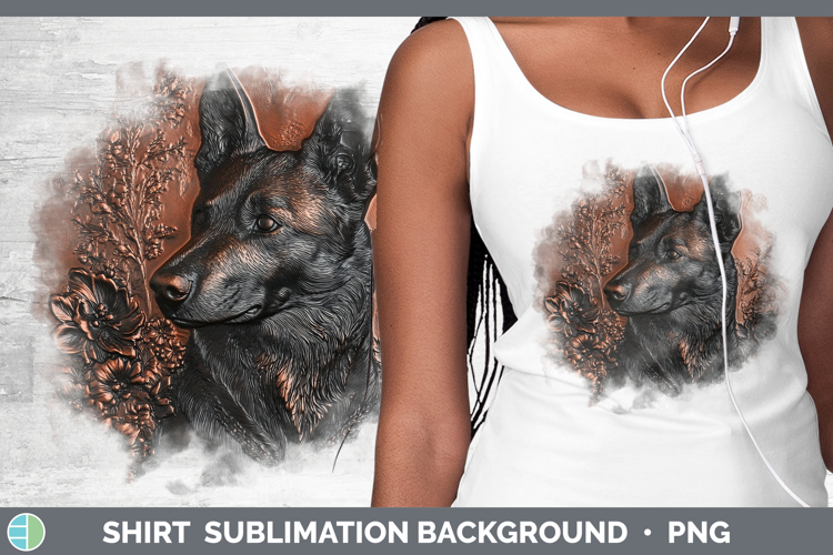 Dogs 04 Copper Relief Norwegian Elkhound Shirt Sublimation S