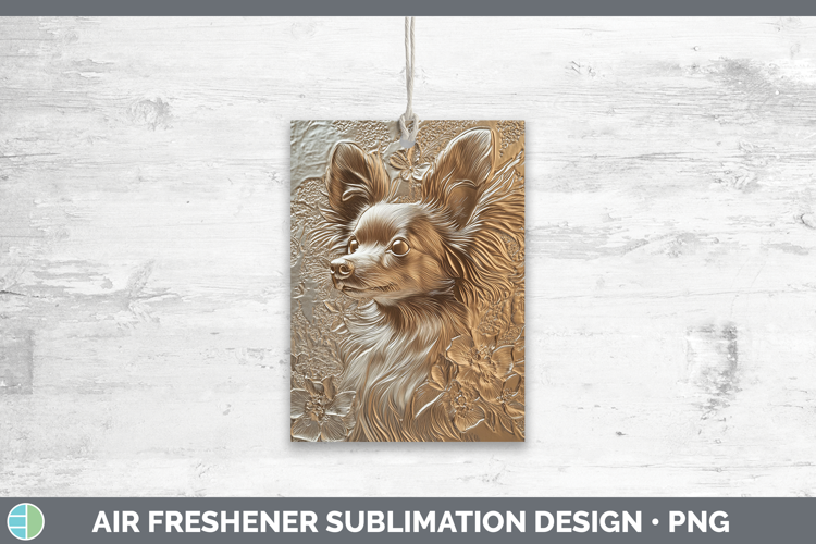 Dogs 04 Copper Relief Papillon Air Freshener Sublimation Car