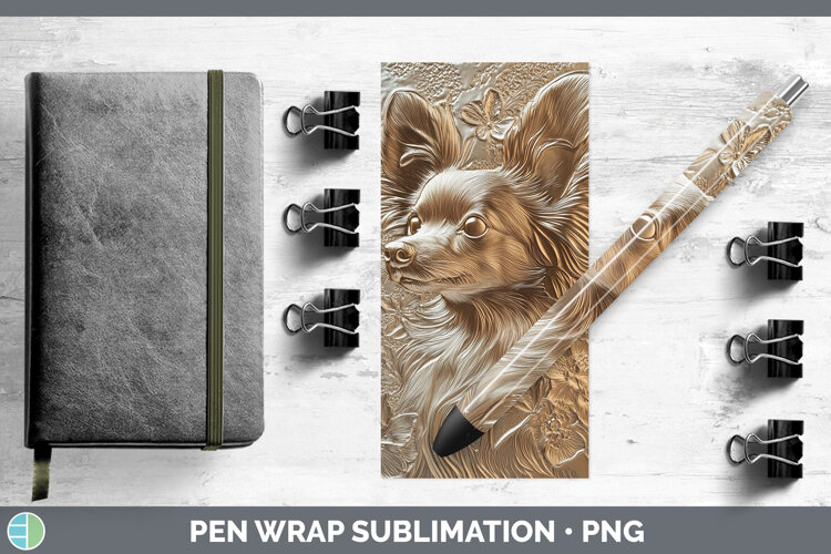 GorgeousDogs 04 Copper Relief Pen Wrap design.