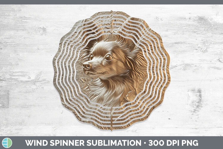 GorgeousDogs 04 Copper Relief Wind Spinner design.