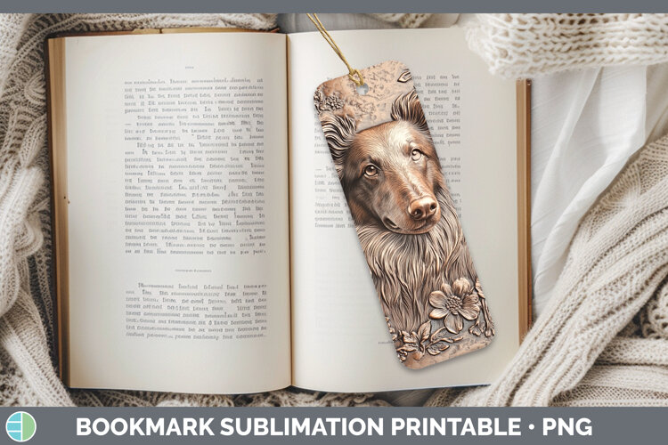 GorgeousDogs 04 Copper Relief Bookmark design.
