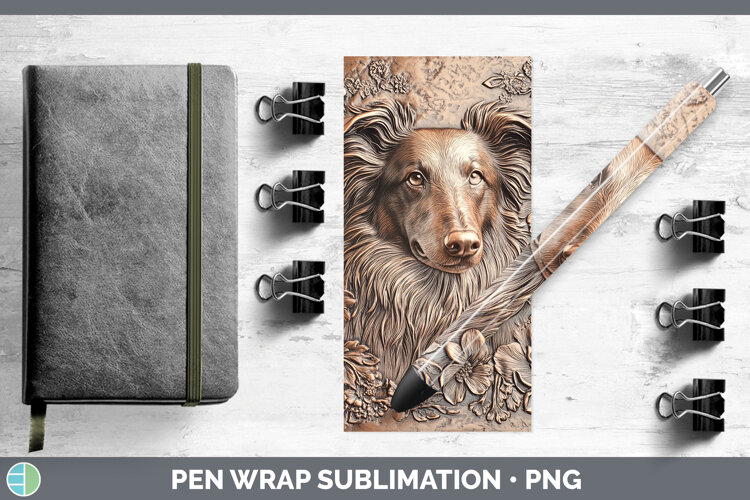 GorgeousDogs 04 Copper Relief Pen Wrap design.