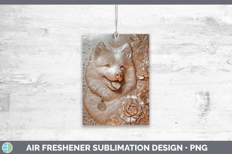 Dogs 04 Copper Relief Samoyed Air Freshener Sublimation Car