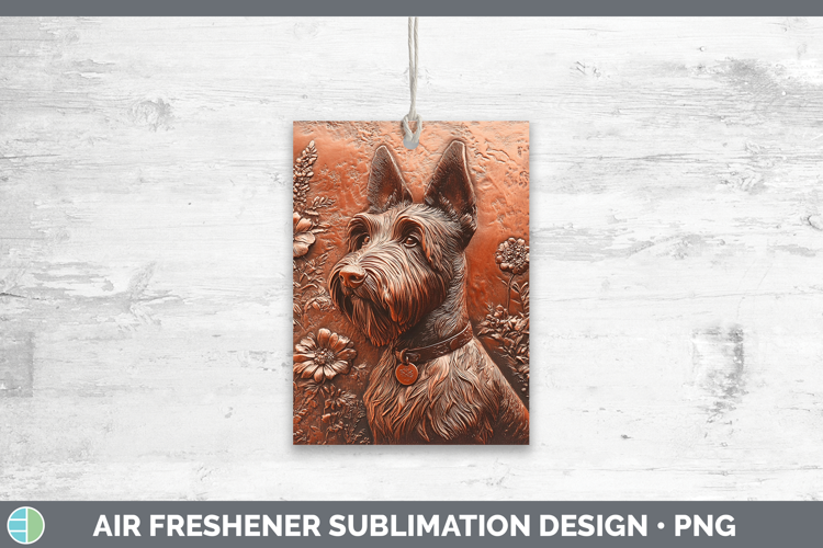 Dogs 04 Copper Relief Scottish Terrier Air Freshener Sublima