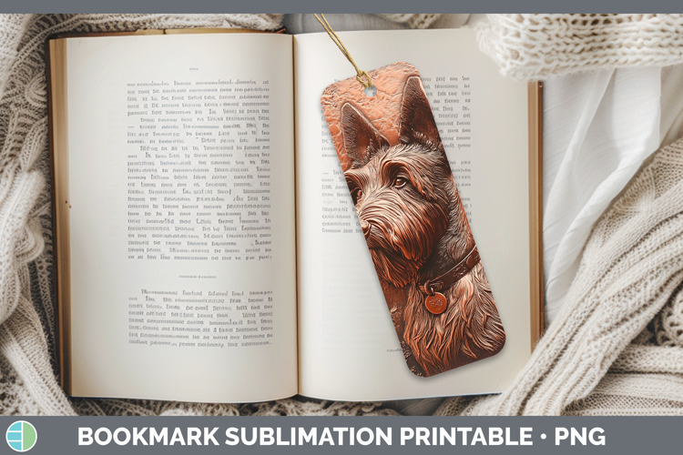 Dogs 04 Copper Relief Scottish Terrier Bookmark Sublimation
