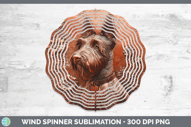 GorgeousDogs 04 Copper Relief Wind Spinner design.