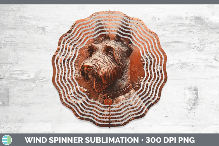 Dogs 04 Copper Relief Scottish Terrier Wind Spinner Sublimat