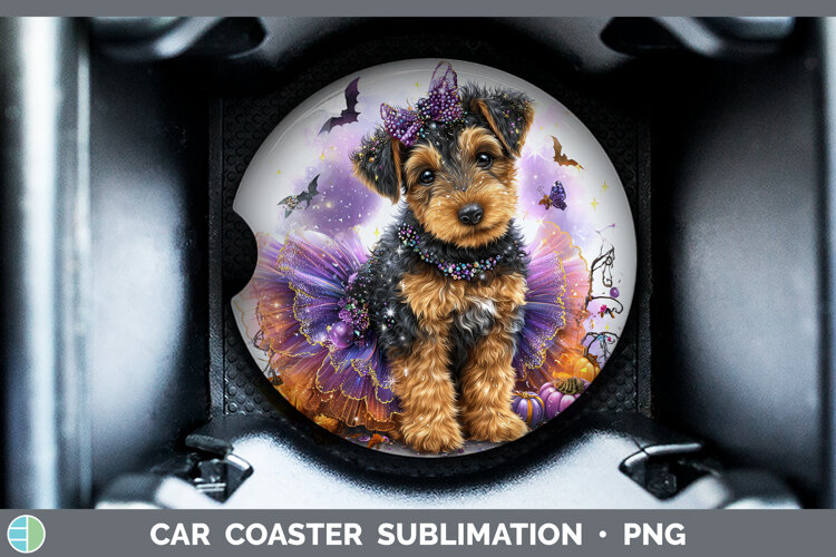 GorgeousDogs 04 Halloween Car Coaster design.