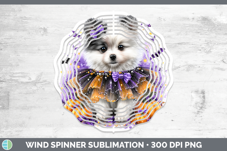 Dogs 04 Halloween American Eskie Wind Spinner Sublimation Sp