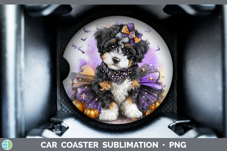 GorgeousDogs 04 Halloween Car Coaster design.