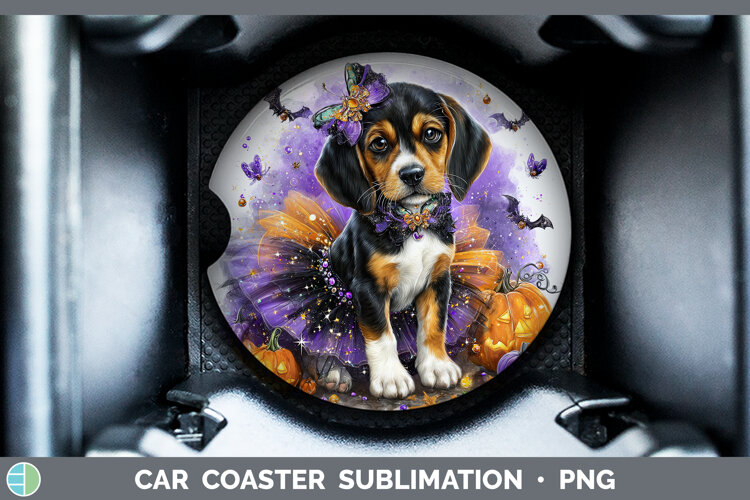 GorgeousDogs 04 Halloween Car Coaster design.