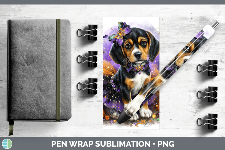 Dogs 04 Halloween English Coonhound Pen Wrap Sublimation Pen