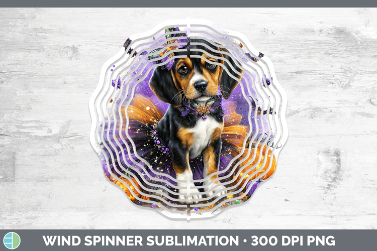 Dogs 04 Halloween English Coonhound Wind Spinner Sublimation