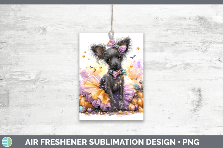 Dogs 04 Halloween Hairless Chinese Crested Air Freshener Sub