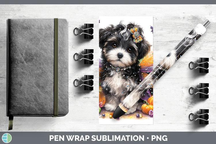 Dogs 04 Halloween Havanese Pen Wrap Sublimation Pen Designs