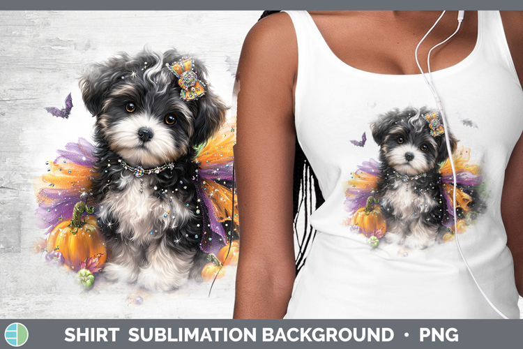 Dogs 04 Halloween Havanese Shirt Sublimation Background Desi