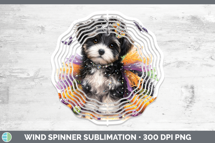 Dogs 04 Halloween Havanese Wind Spinner Sublimation Spinner