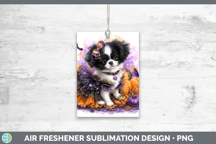 Dogs 04 Halloween Japanese Chin Air Freshener Sublimation Ca