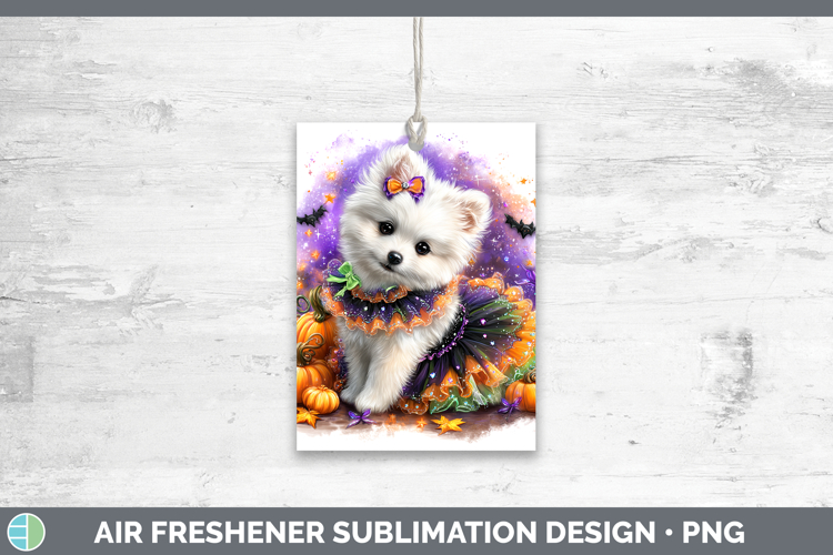 Dogs 04 Halloween Japanese Spitz Air Freshener Sublimation C