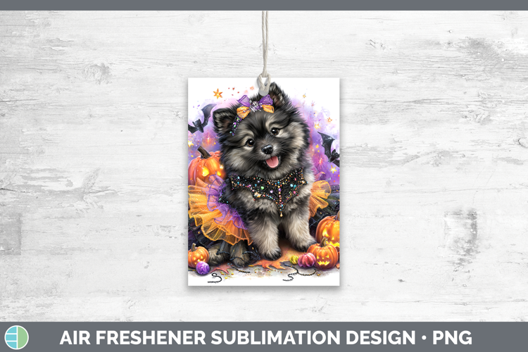 Dogs 04 Halloween Keeshond Air Freshener Sublimation Car Fre