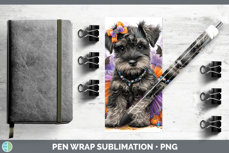 Dogs 04 Halloween Miniature Schnauzer Pen Wrap Sublimation P