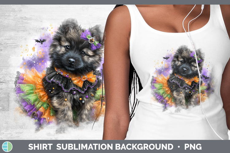 Dogs 04 Halloween Norwegian Elkhound Shirt Sublimation Backg