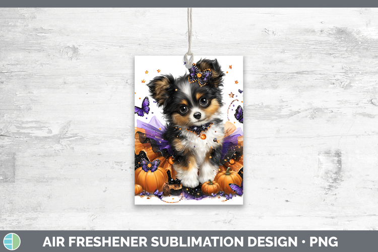 Dogs 04 Halloween Papillon Air Freshener Sublimation Car Fre