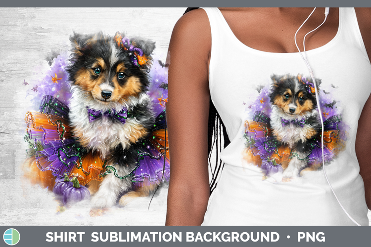 Dogs 04 Halloween Rough Collie Shirt Sublimation Background