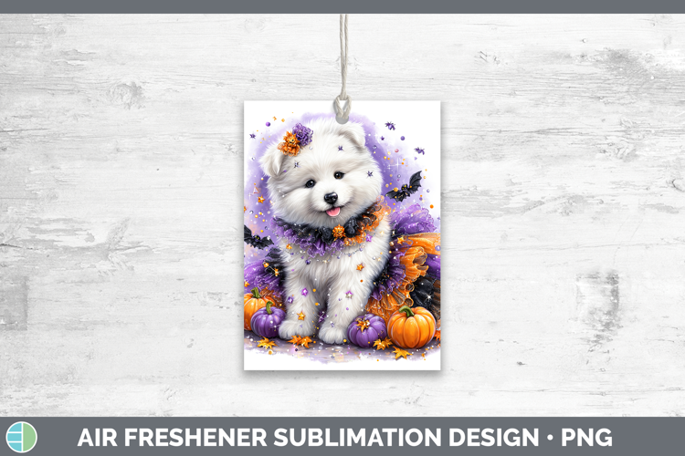 Dogs 04 Halloween Samoyed Air Freshener Sublimation Car Fres