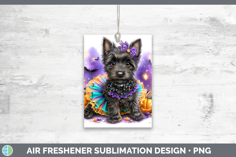 Dogs 04 Halloween Scottish Terrier Air Freshener Sublimation