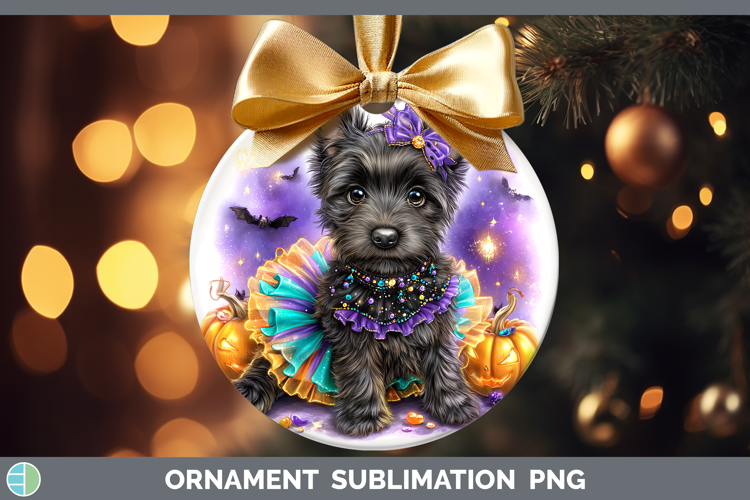 Dogs 04 Halloween Scottish Terrier Ornament Sublimation Baub