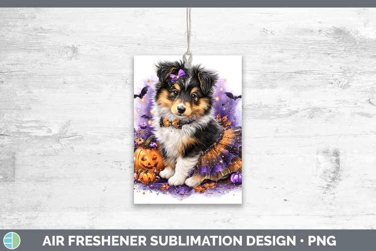 Dogs 04 Halloween Shetland Sheepdog Air Freshener Sublimatio