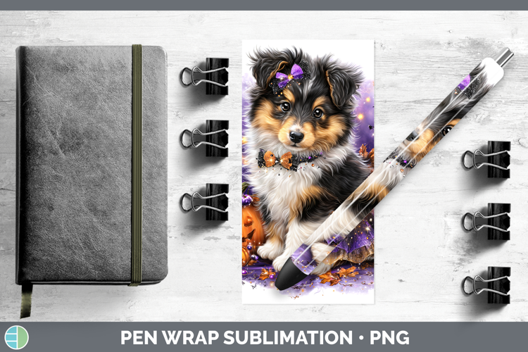 Dogs 04 Halloween Shetland Sheepdog Pen Wrap Sublimation Pen