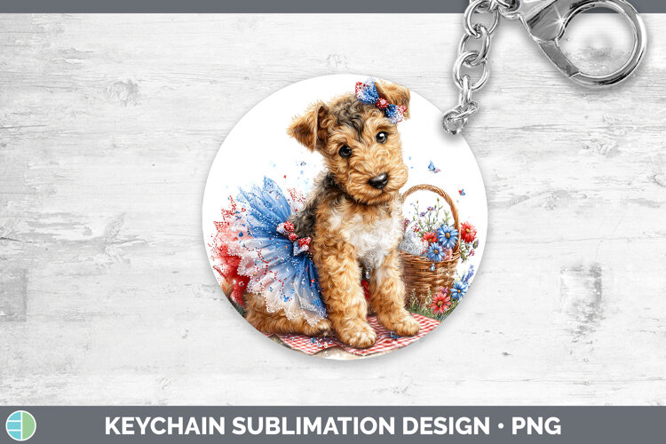 GorgeousDogs 04 Patriotic Keychain design.
