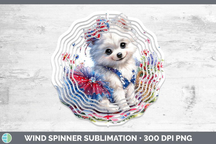 GorgeousDogs 04 Patriotic Wind Spinner design.