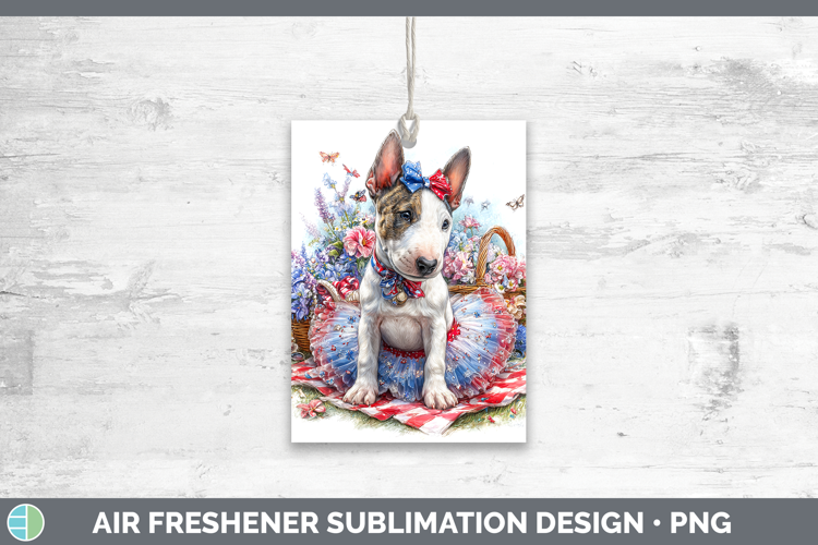Dogs 04 Patriotic Bull Terrier Air Freshener Sublimation Car